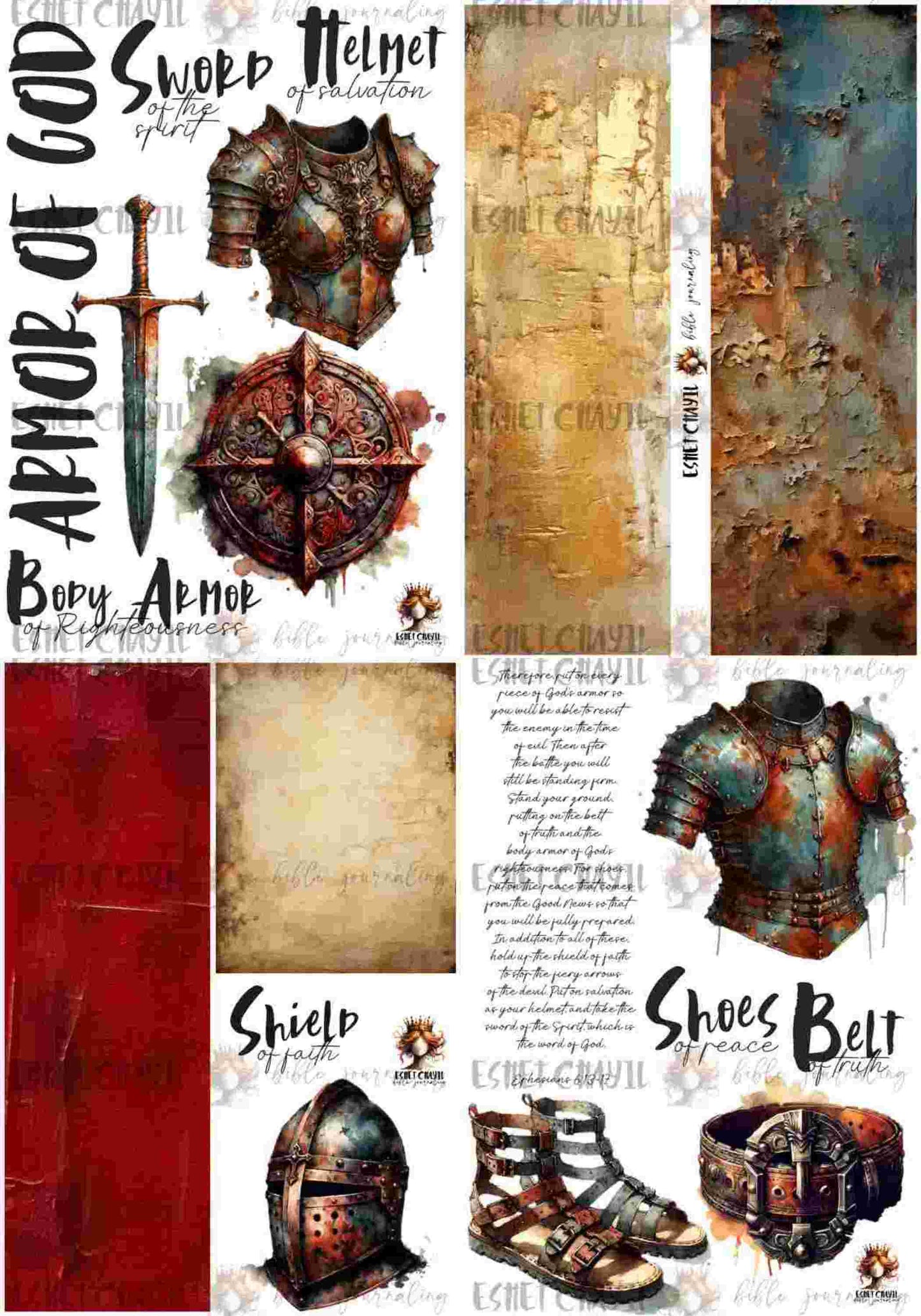 #BIBLE JOURNALING PRINTABLE - ARMOR OF GOD ENGLISH