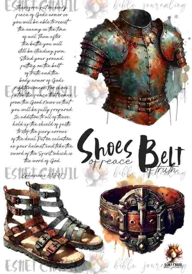 #BIBLE JOURNALING PRINTABLE - ARMOR OF GOD ENGLISH