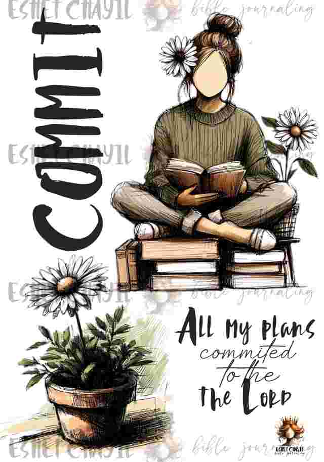 #BIBLE JOURNALING PRINTABLE - COMMIT ENGLISH