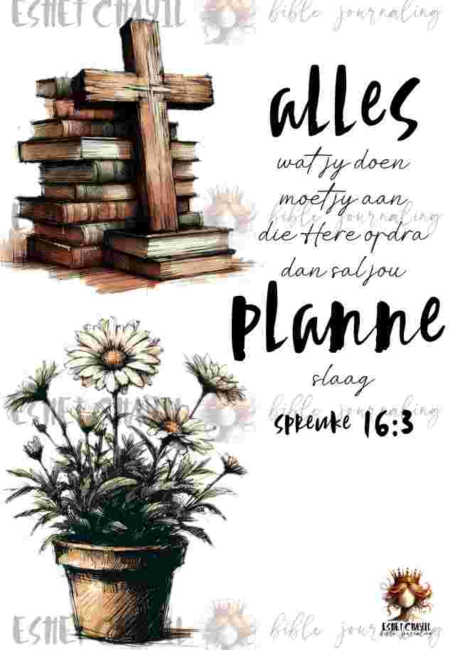 #BIBLE JOURNALING PRINTABLE - COMMIT AFRIKAANS