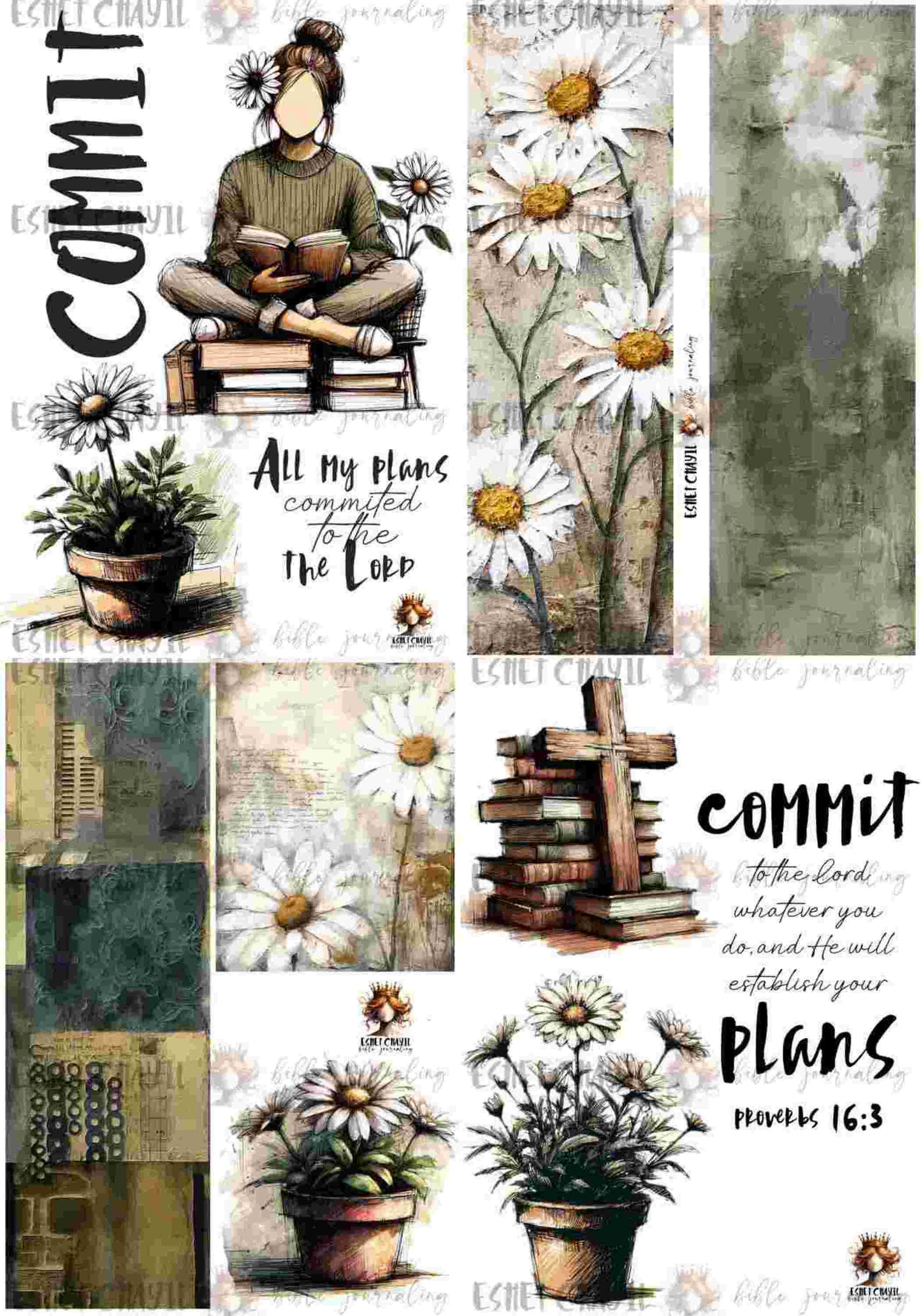 #BIBLE JOURNALING PRINTABLE - COMMIT ENGLISH