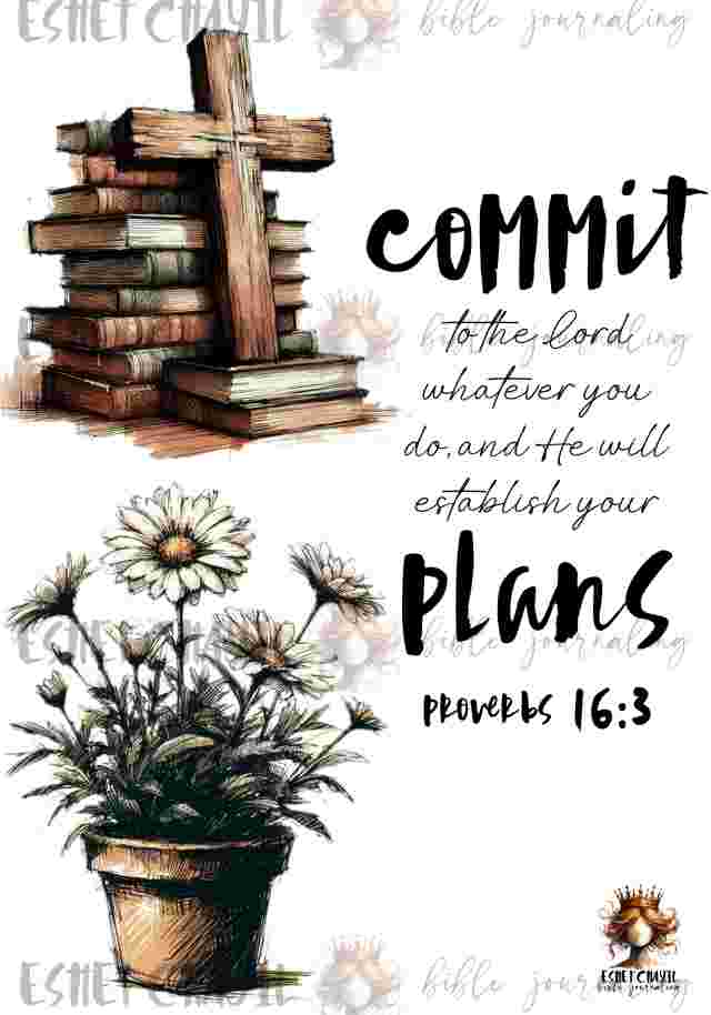 #BIBLE JOURNALING PRINTABLE - COMMIT ENGLISH