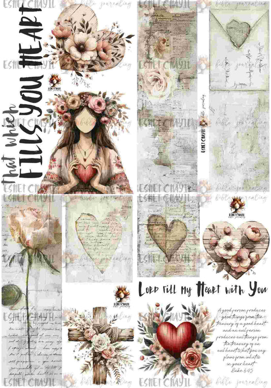 #BIBLE JOURNALING PRINTABLE - FULL HEART ENGLISH