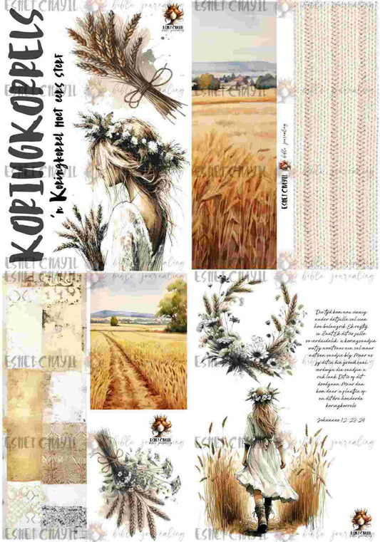 #BIBLE JOURNALING PRINTABLE - GRAIN OF WHEAT AFRIKAANS