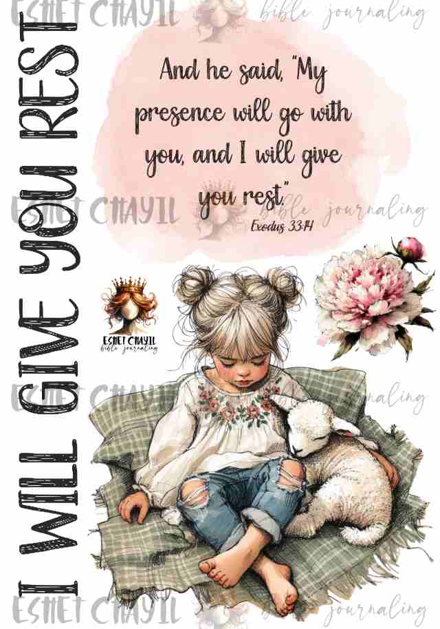 #BIBLE JOURNALING PRINTABLE - REST YOUR HEART ENGLISH