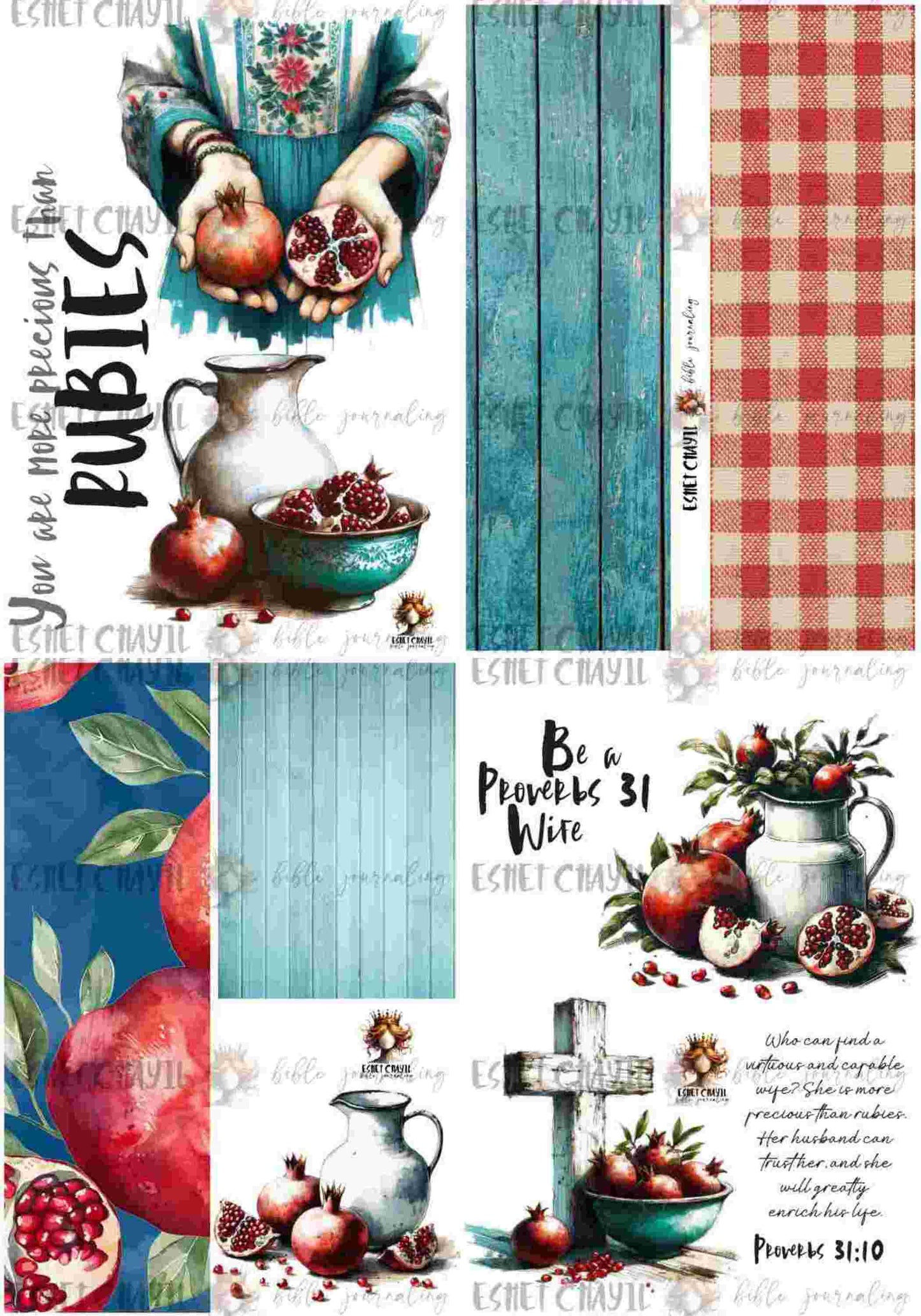 #BIBLE JOURNALING PRINTABLE - RUBIES ENGLISH