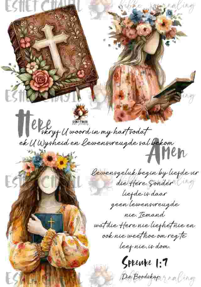 #BIBLE JOURNALING PRINTABLE - WISDOM AFRIKAANS