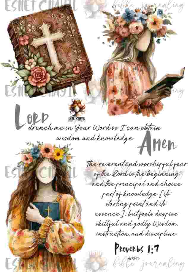 #BIBLE JOURNALING PRINTABLE - WISDOM ENGLISH